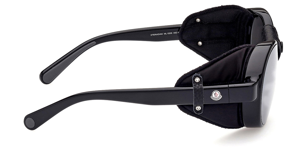 Color: Shiny Black with Black Leather Blinders (05D) - Moncler ML0205Steradian05D56