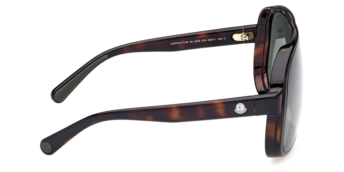 Color: Shiny Classic Dark Havana (52N) - Moncler ML0206Diffractor52N66