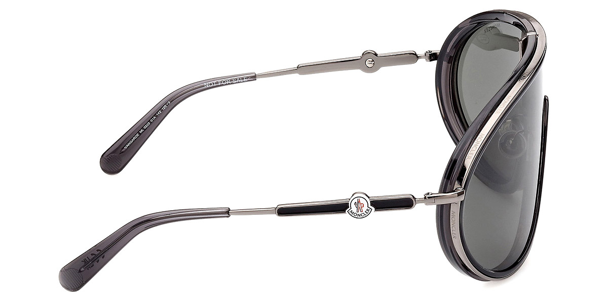 Color: Transparent Dark Gray/Gunmetal (01A) - Moncler ML0222Vangarde01A00