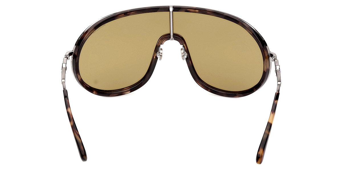 Color: Olive Havana/Light Ruthenium (55N) - Moncler ML0222Vangarde55N00