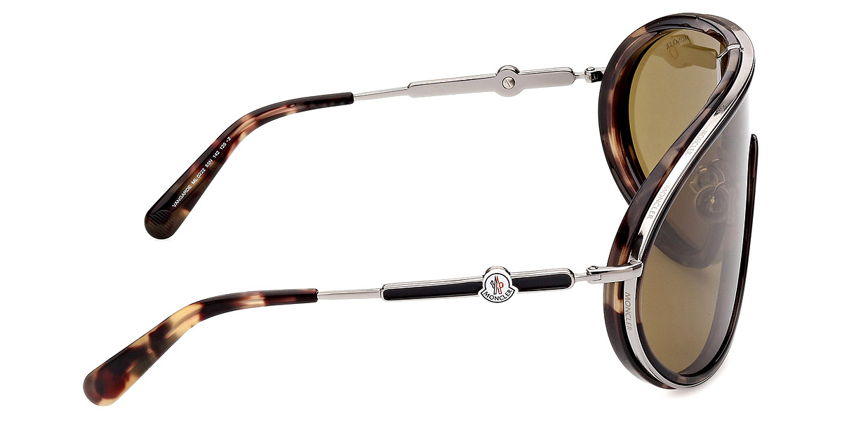 Color: Olive Havana/Light Ruthenium (55N) - Moncler ML0222Vangarde55N00