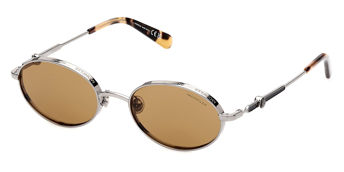 Color: Shiny Light Ruthenium/Olive Havana (14N) - Moncler ML0224Tatou14N52