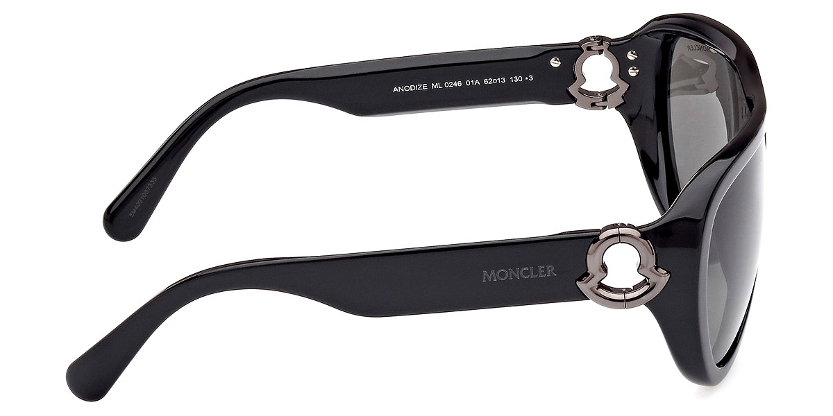 Color: Shiny Black/Shiny Gunmetal Logo (01A) - Moncler ML0246Anodize01A62