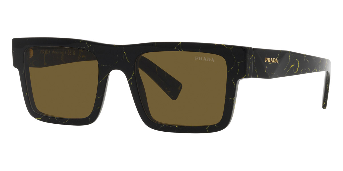 Color: Black/Yellow Marble (19D01T) - Prada PR19WS19D01T52