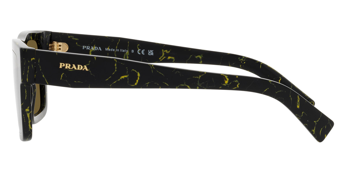 Color: Black/Yellow Marble (19D01T) - Prada PR19WS19D01T52