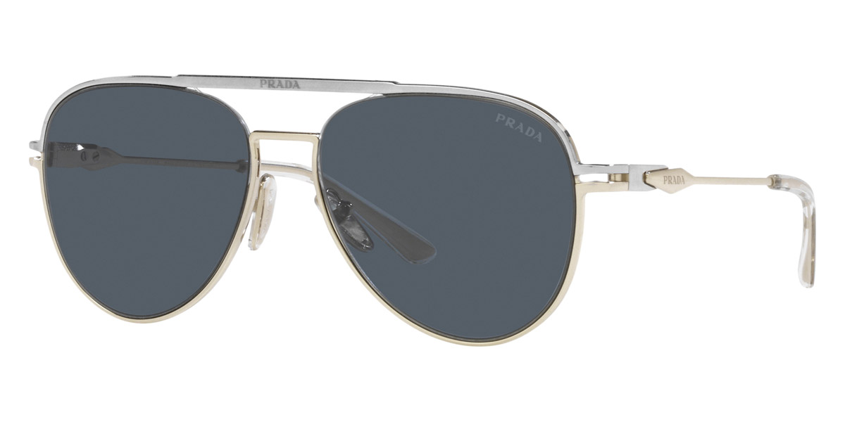 Prada PR 54ZS 17F09T 57 Silver/Pale Gold Sunglasses