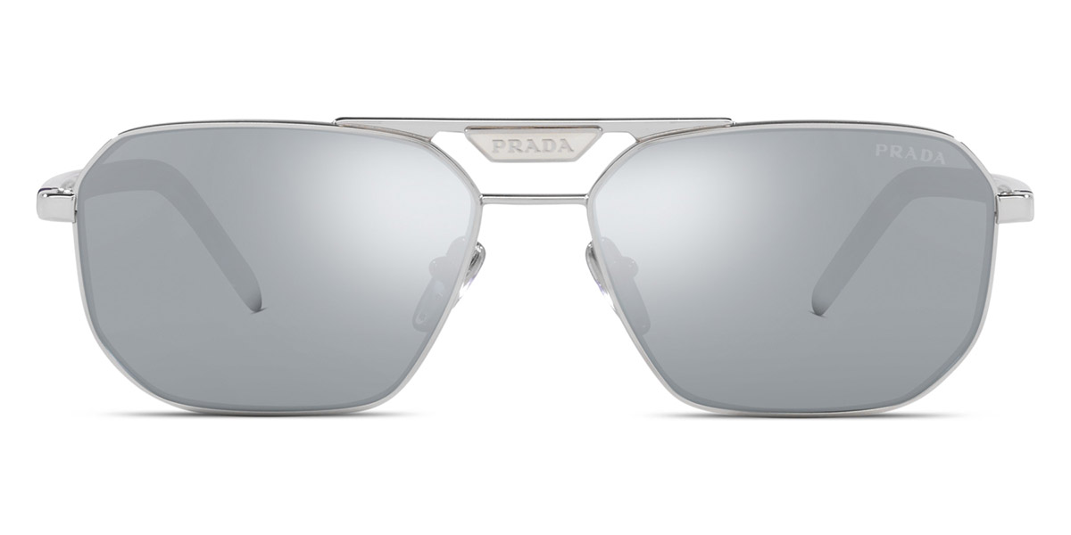 Prada™ PR 58YS 1BC02R 57 Silver Sunglasses
