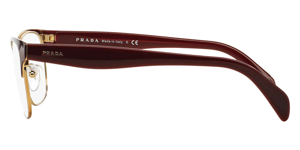 Color: Bordeaux on Pale Gold (UAN1O1) - Prada PR65RVUAN1O153