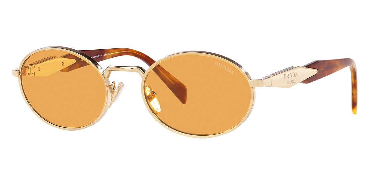 Color: Pale Gold and Light Tortoise (ZVN02Z) - Prada PR65ZSZVN02Z55