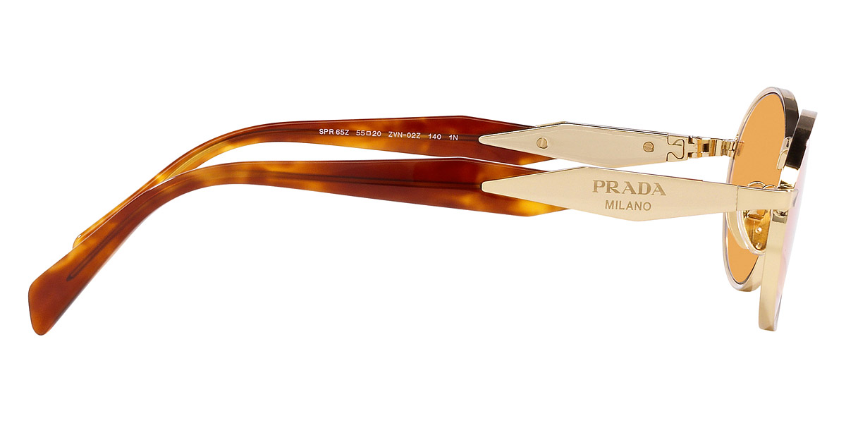 Color: Pale Gold and Light Tortoise (ZVN02Z) - Prada PR65ZSZVN02Z55