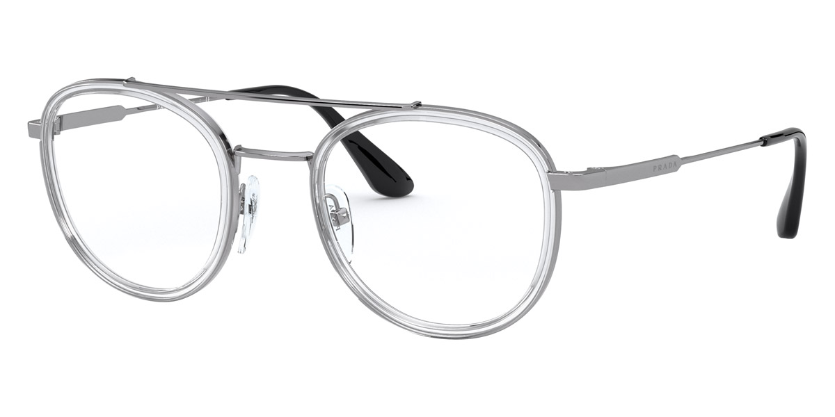 Color: Transparent Gunmetal (07A1O1) - Prada PR66XV07A1O149