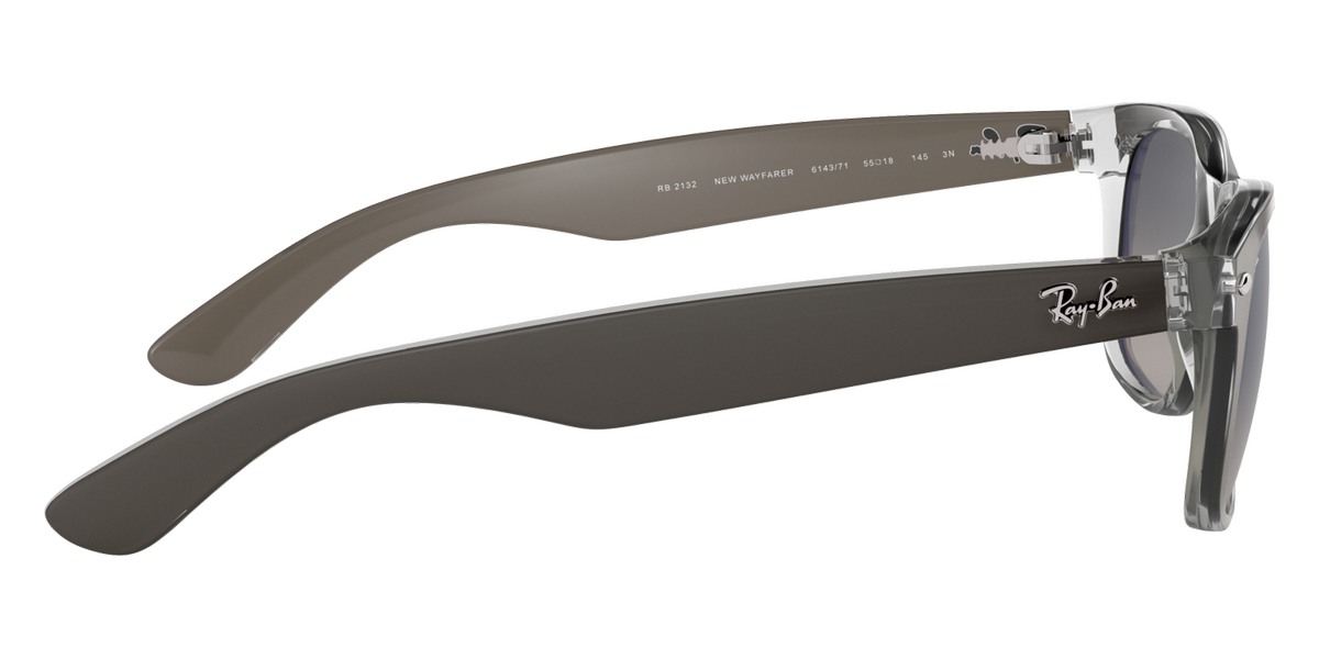 Ray-Ban™ New Wayfarer RB2132 614371 52 Gunmetal On Transparent Sunglasses
