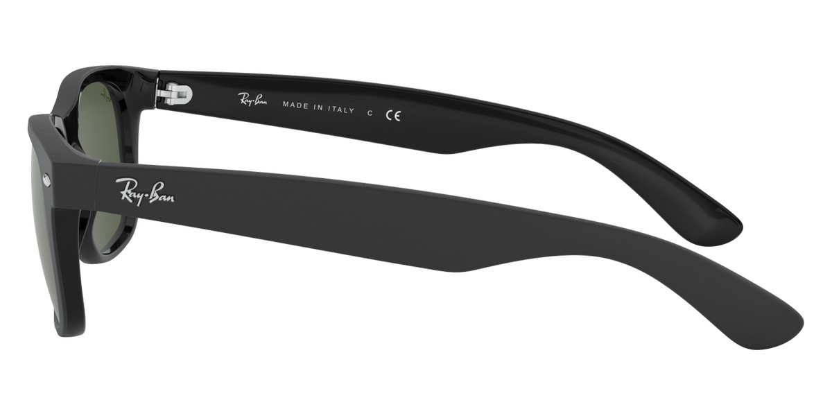Ray-Ban™ New Wayfarer RB2132 646231 58 Rubber Black On Black Sunglasses