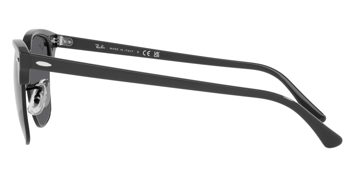 Ray-Ban™ Clubmaster RB3016F 1367B1 55 Gray on Black Sunglasses