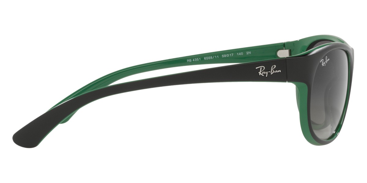 Color: Matte Black on Green (656811) - Ray-Ban RB435165681159