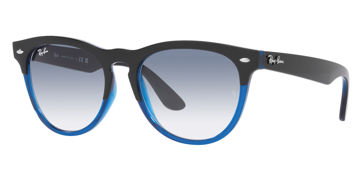 Color: Black on Transparent Blue (663219) - Ray-Ban RB447166321954