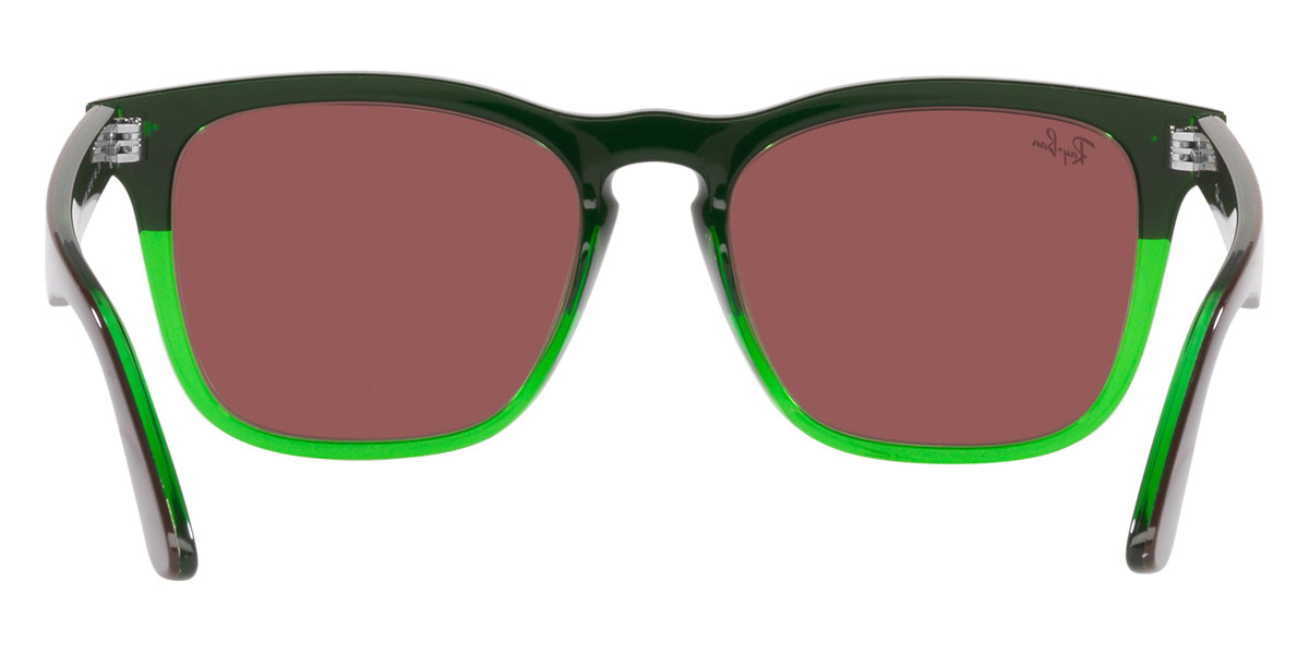 Color: Dark Brown on Transparent Green (663469) - Ray-Ban RB448766346954