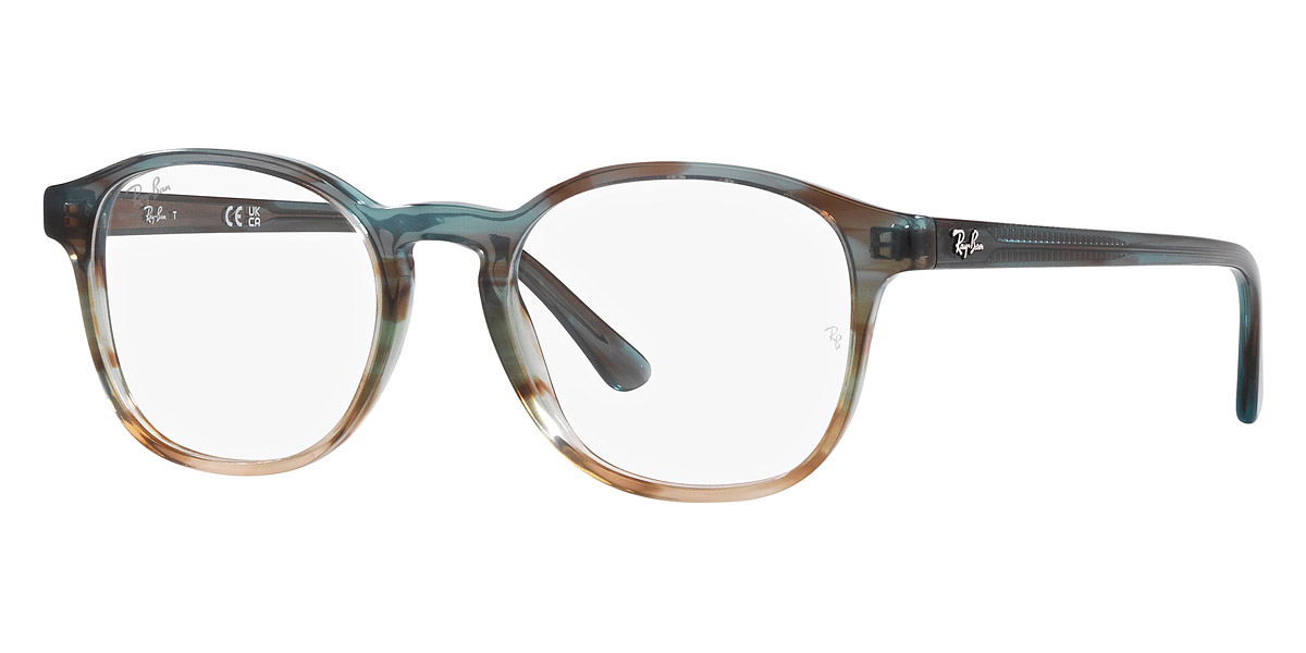 Color: Striped Blue and Green (8252) - Ray-Ban RX5417F825250