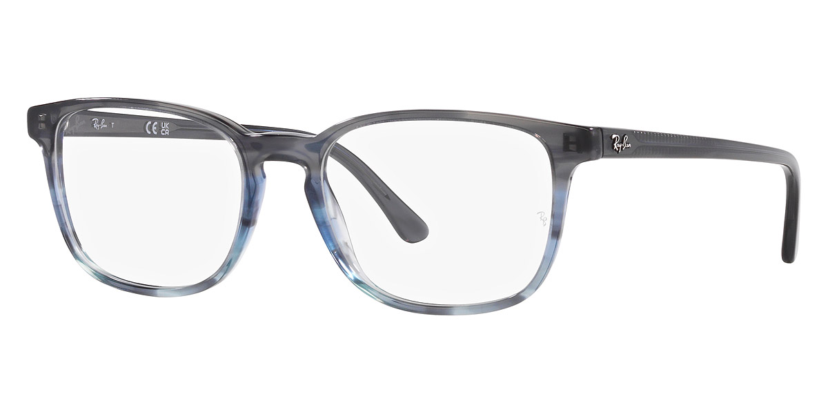 Color: Striped Gray and Blue (8254) - Ray-Ban RX5418825456