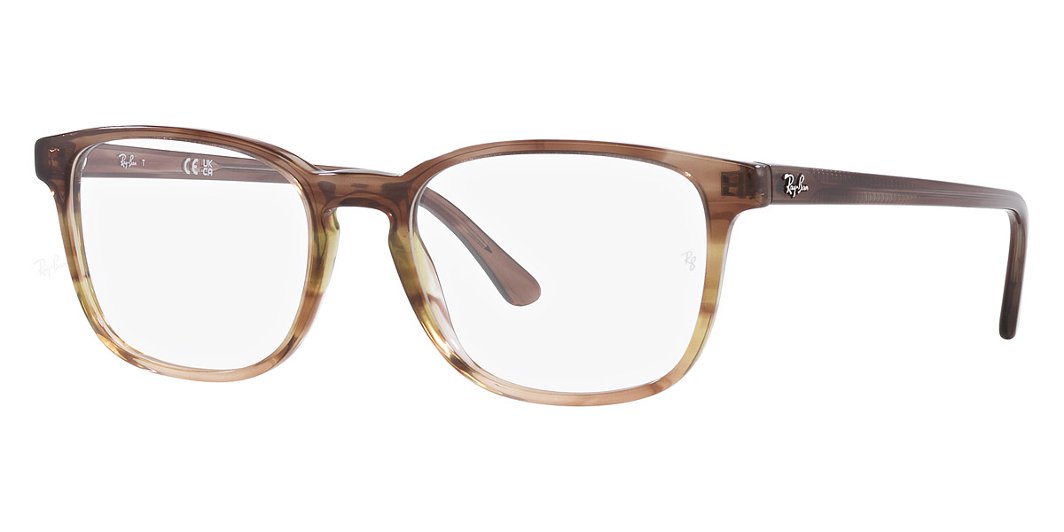 Color: Striped Brown and Green (8255) - Ray-Ban RX5418825556