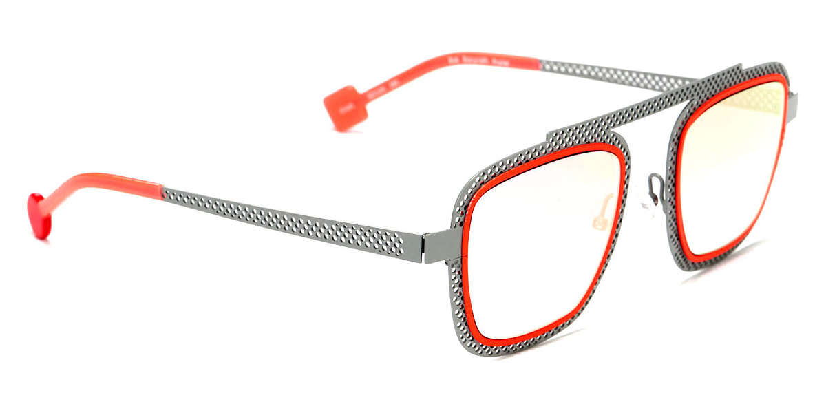 Color: Perforated Satin Gray/Neon Orange Satin (655) - Sabine Be SBEBOYHOLES655197752