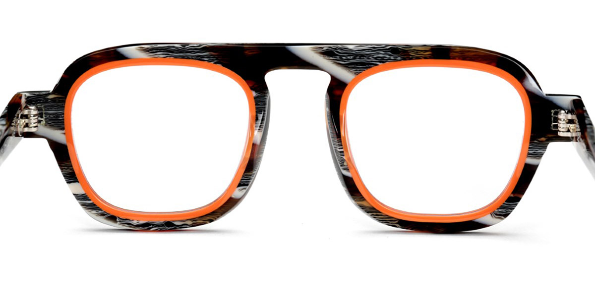 Color: Shiny Vintage Tortoise/Shiny Orange (203) - Sabine Be SBEFAC203109446