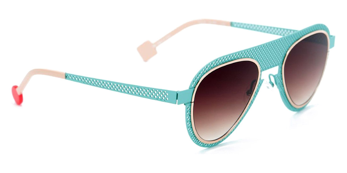 Color: Satin Turquoise Perforated/Polished Rose Gold (507) - Sabine Be SBELEGHOLES507179851