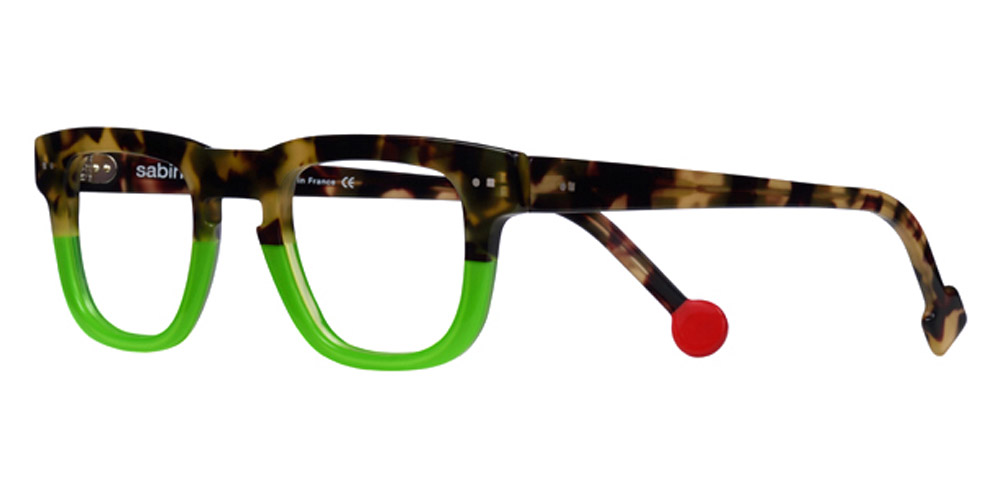 Color: Khaki Tortoise/Shiny Neon Green (218) - Sabine Be SBESWA218140147