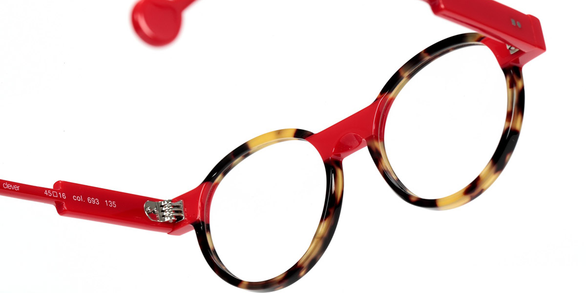 Color: Shiny Tokyo Tortoiseshell/Shiny Red (693) - Sabine Be SBEMCLEV693203045