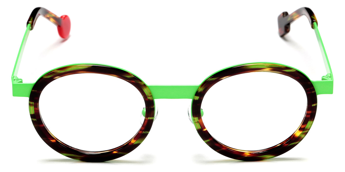 Color: Shiny Veined Tortoise/Satin Neon Green (397) - Sabine Be SBEMLUC397159243