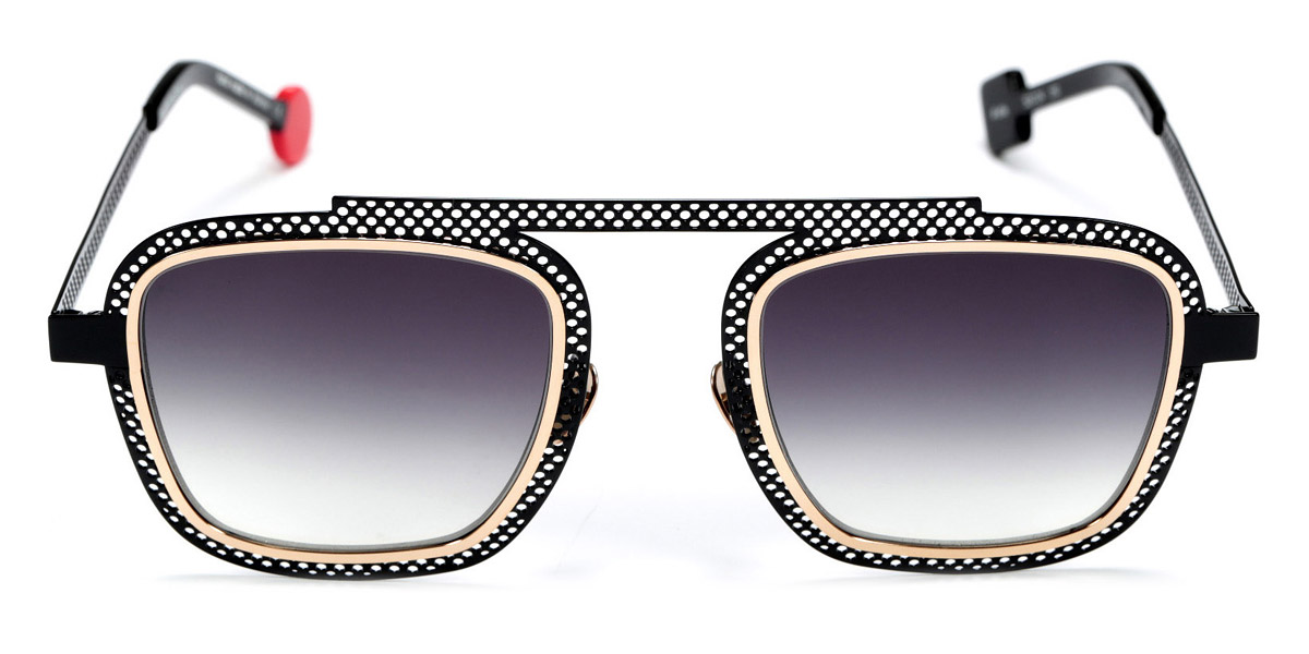 Color: Glossy Black Perforated/Polished Rose Gold (656) - Sabine Be SBEBOYHOLES656197852