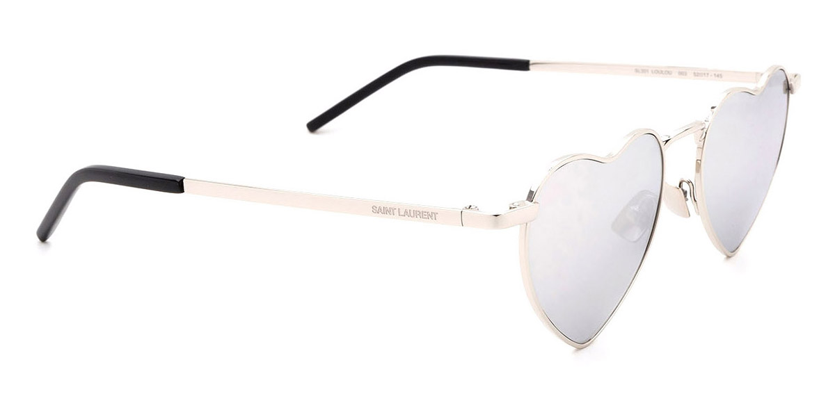 Color: Silver (003) - Saint Laurent SL301LOULOU00352