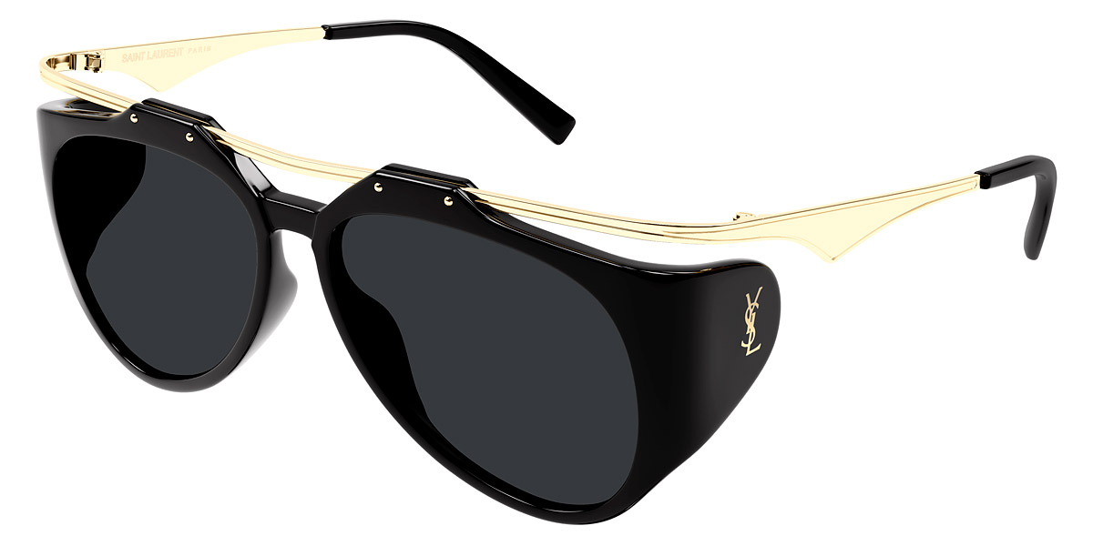 Color: Black/Gold (001) - Saint Laurent SLM137AMELIA00155