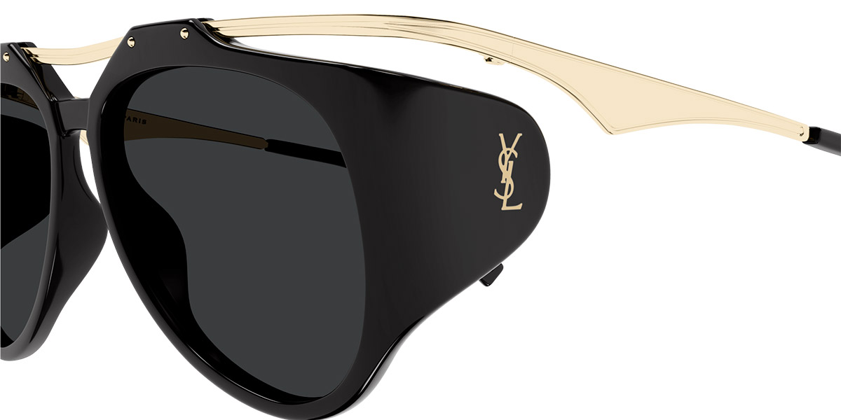 Color: Black/Gold (001) - Saint Laurent SLM137AMELIA00155