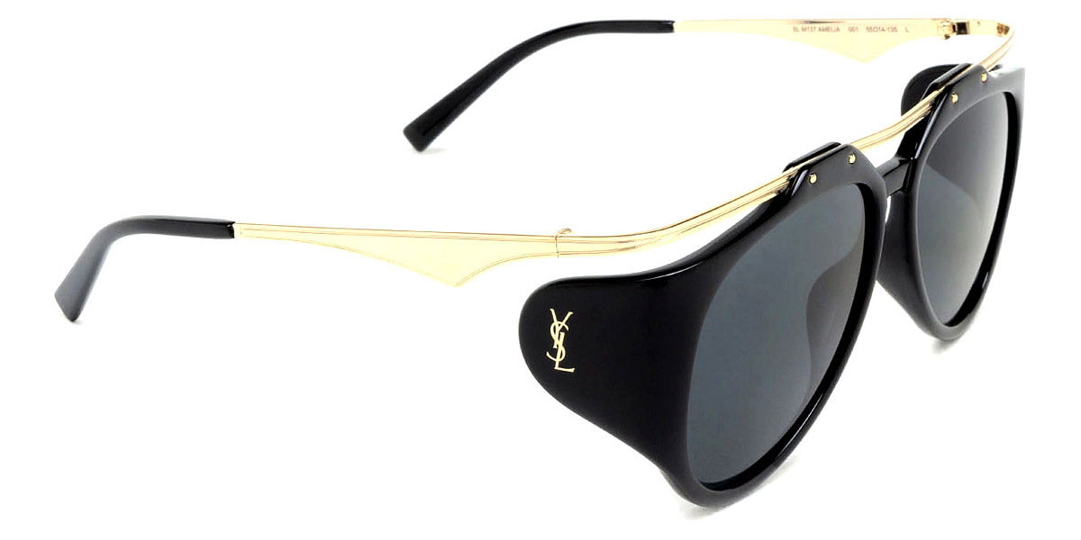 Color: Black/Gold (001) - Saint Laurent SLM137AMELIA00155