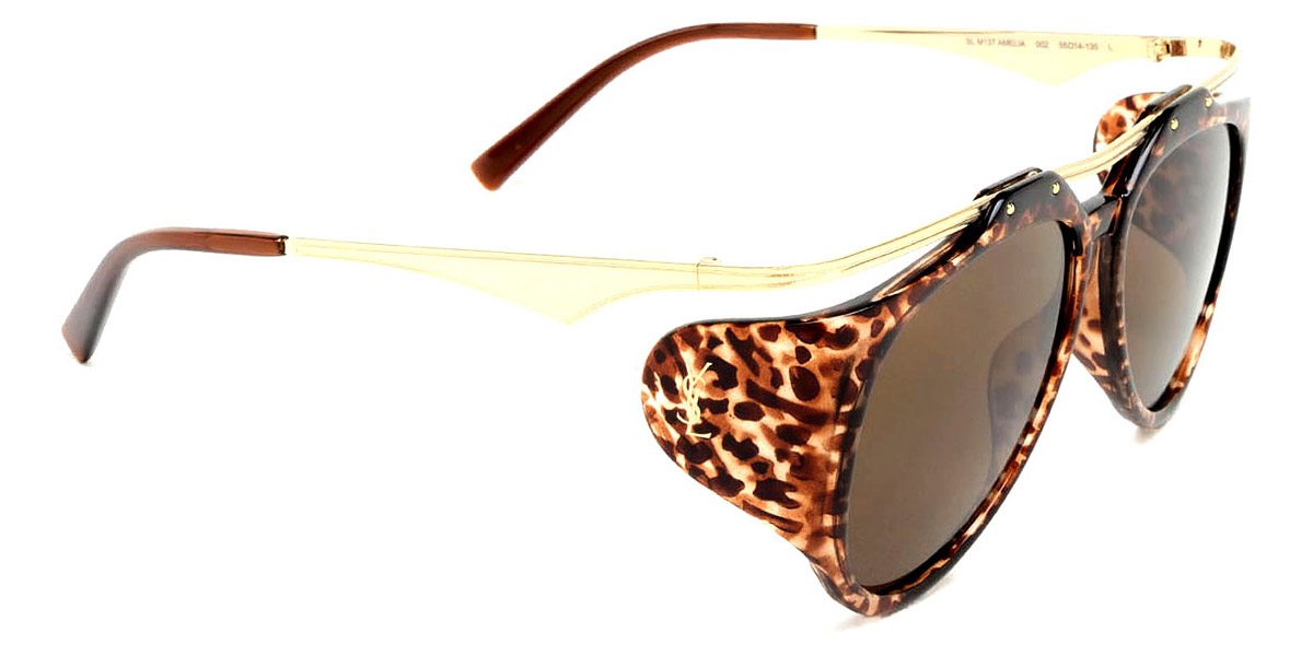 Color: Havana/Gold (002) - Saint Laurent SLM137AMELIA00255