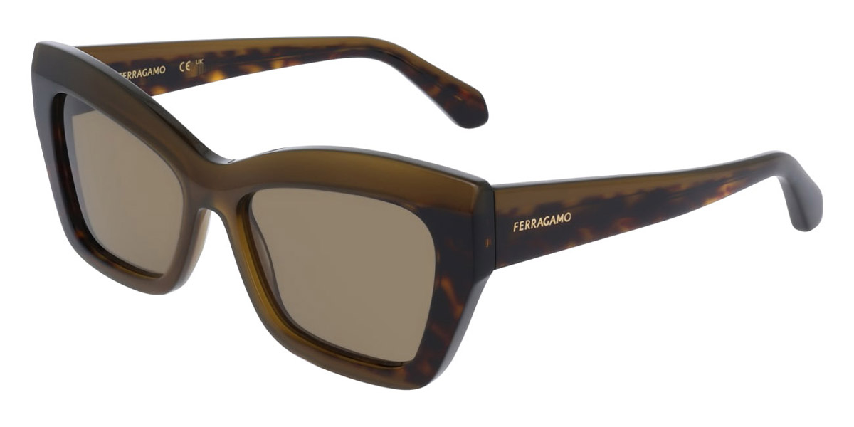 Color: Opaline Khaki/Dark Tortoise (338) - Salvatore Ferragamo SFGSF2065S33854