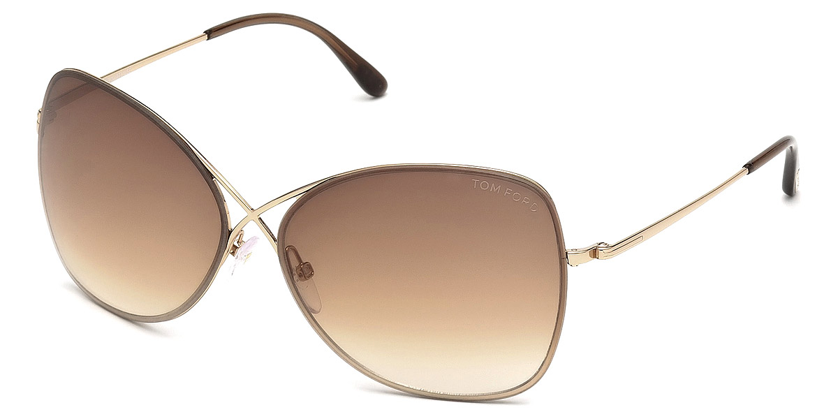 Color: Shiny Rose Gold/Dark Brown (28F) - Tom Ford FT0250Colette28F63