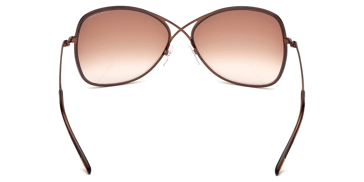 Color: Shiny Brown/Transparent Brown (48F) - Tom Ford FT0250Colette48F63