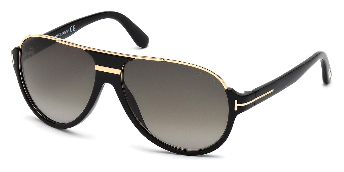 Color: Shiny Black/Shiny Rose Gold (01P) - Tom Ford FT0334Dimitry01P59