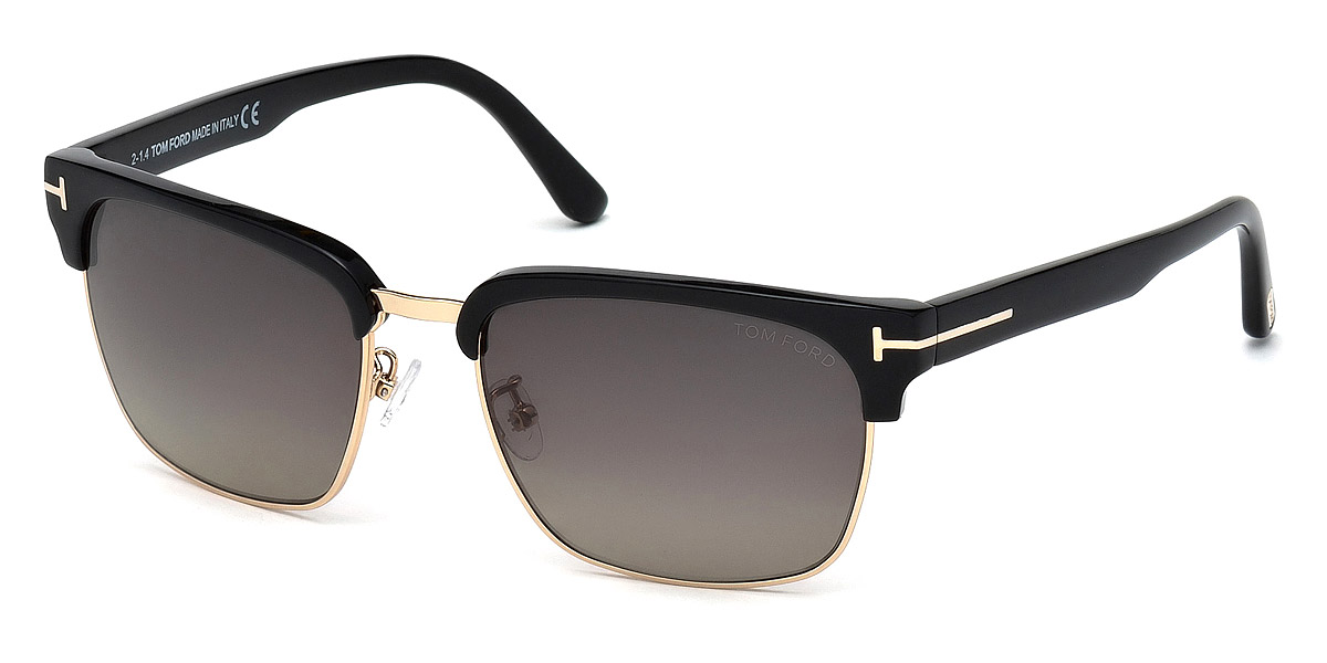 Color: Shiny Black/Rose Gold (01D) - Tom Ford FT0367River01D57