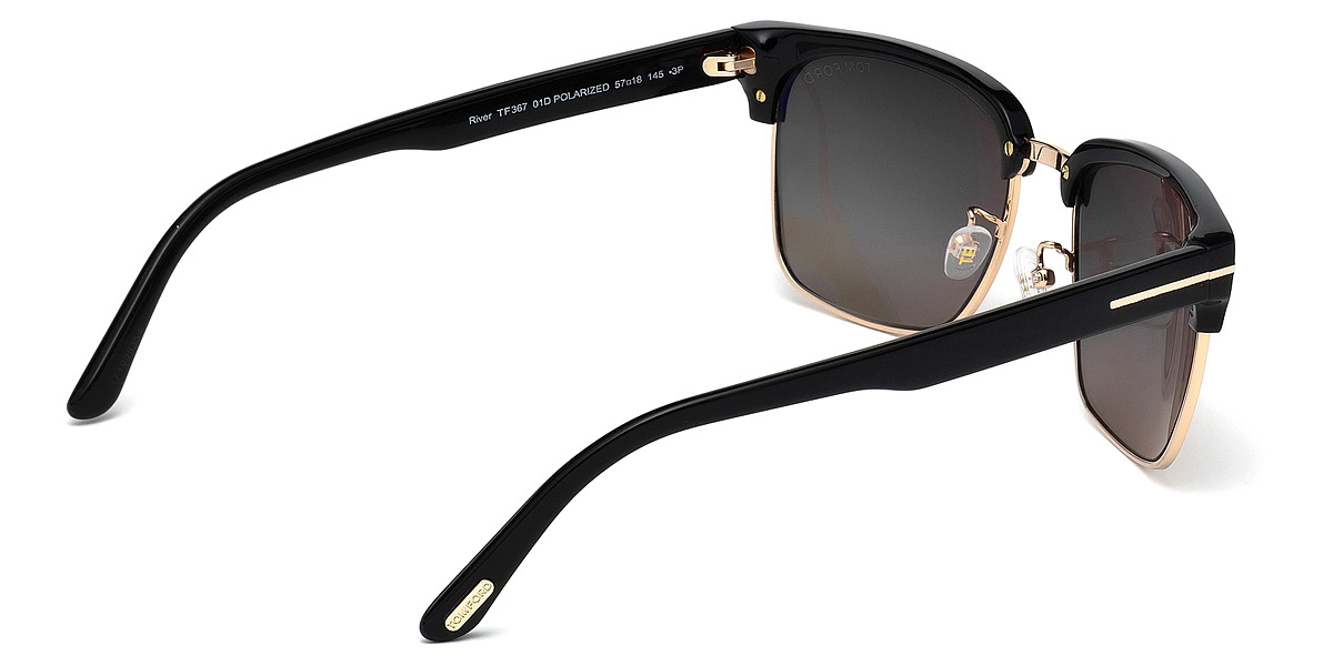 Color: Shiny Black/Rose Gold (01D) - Tom Ford FT0367River01D57