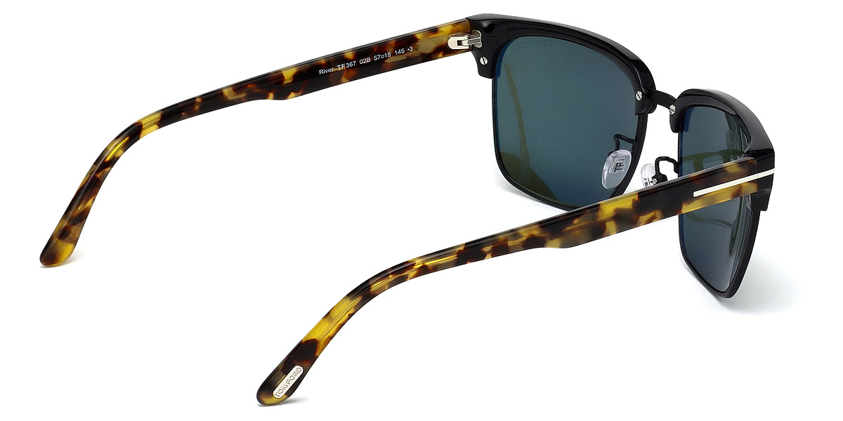 Color: Shiny Black/Tortoise/Matte Black (02B) - Tom Ford FT0367River02B57