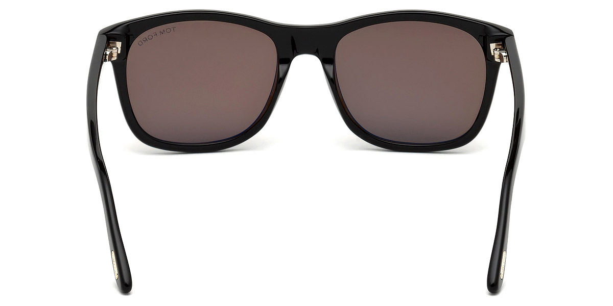 Color: Shiny Black/Rose Gold T Logo (01J) - Tom Ford FT0595Eric-0201J55