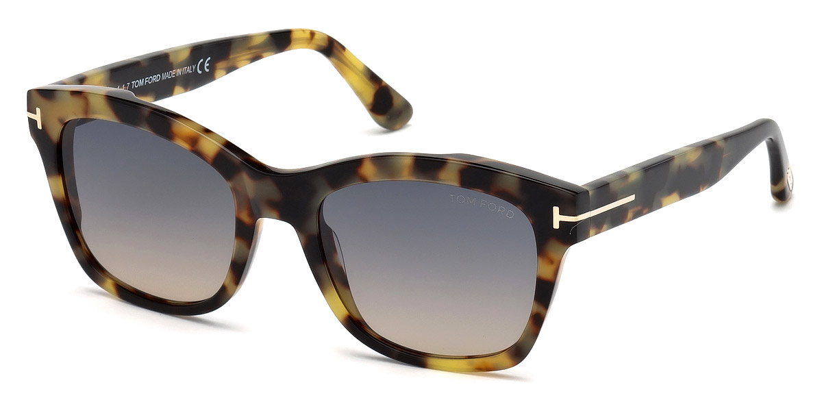 Color: Shiny Tortoise/Rose Gold T Logo (55B) - Tom Ford FT0614Lauren-0255B52