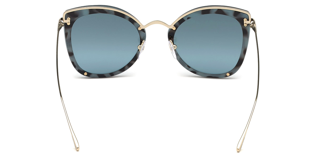 Color: Shiny Light Blue/Shiny Pale Gold (55X) - Tom Ford FT0657Charlotte55X62