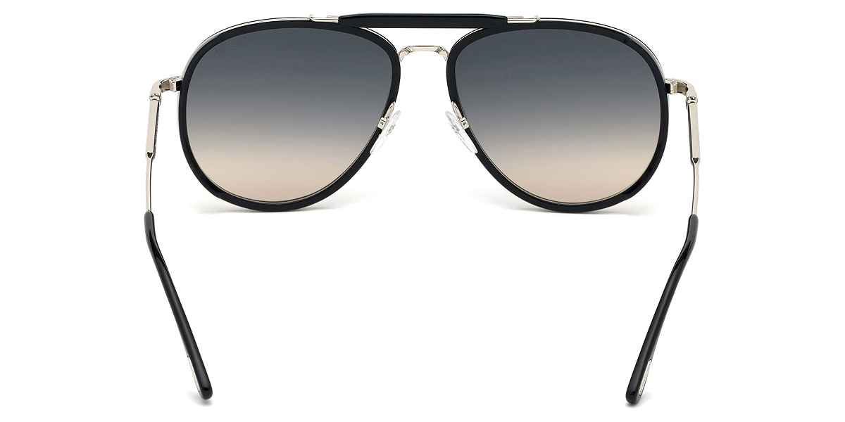 Color: Shiny Black Acetate/Shiny Rhodium (01B) - Tom Ford FT0666Tripp01B58