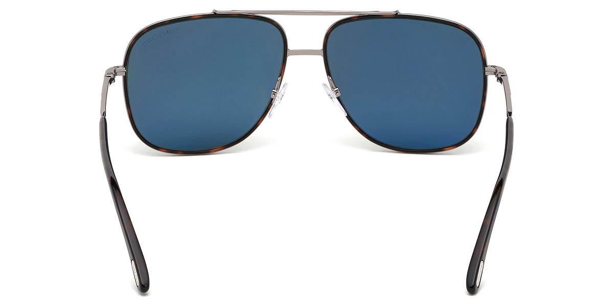 Color: Light Ruthenium/Classic Dark Havana Acetate (14N) - Tom Ford FT0693Benton14N58