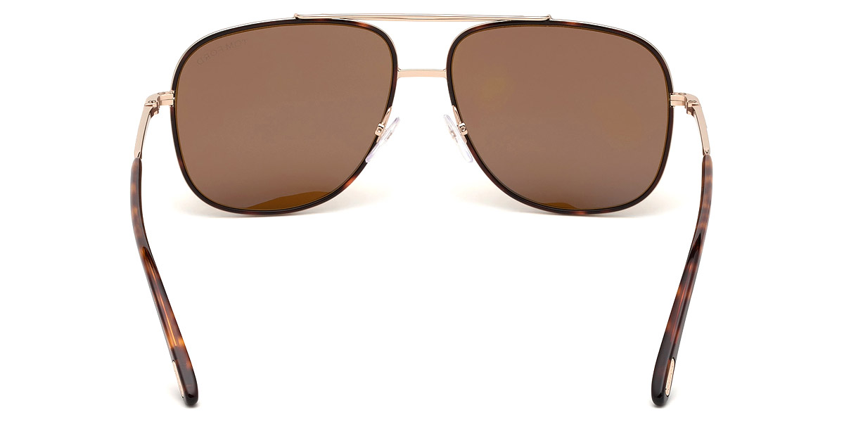 Color: Shiny Rose Gold/Red Havana Acetate (28E) - Tom Ford FT0693Benton28E58