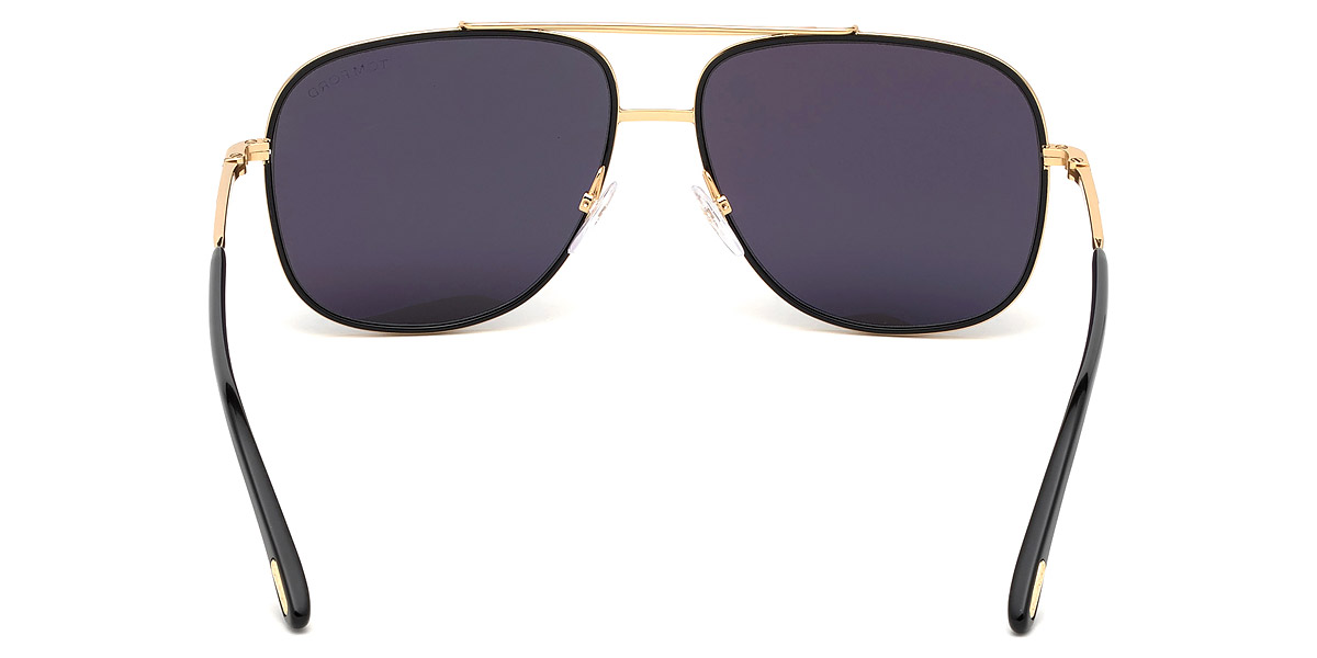 Color: Shiny Yellow Gold/Black Acetate (30A) - Tom Ford FT0693Benton30A58